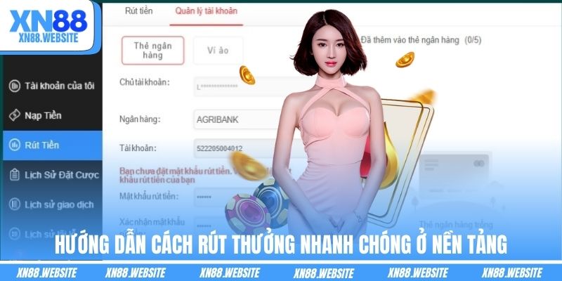 Hướng dẫn cách rút thưởng nhanh chóng ở nền tảng